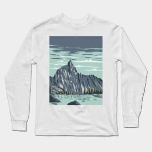 Prusik Peak in the Enchantments within Alpine Lakes Wilderness Washington State WPA Poster Art Long Sleeve T-Shirt